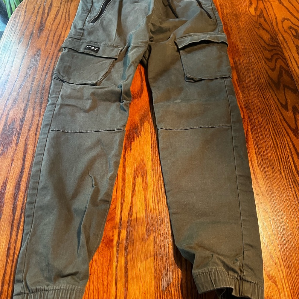 Hollister Green Cargo Pants Skinny Jogger